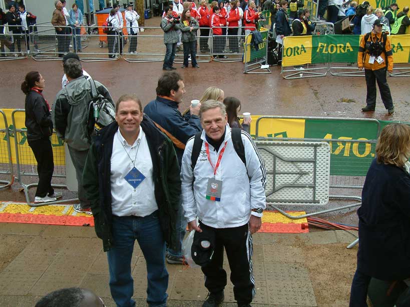 Tom & Pete Riegel at London marathon 2008